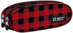 Piórnik St. Majewski saszetka dwukomorowa w kratkę Street Chequered Pattern 8 PU-02