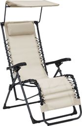  vidaXL Składane krzesło tarasowe, kremowe, tworzywo textilene
