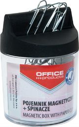  Office Products Pojemnik magn. na spinacze OFFICE PRODUCTS, okrągły, ze spinaczami, transparentny