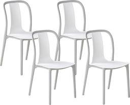 Shumee Zestaw 4 krzeseł ogrodowych biało-szary SPEZIA