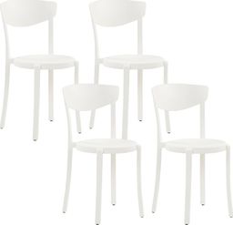  Shumee Zestaw 4 krzeseł do jadalni biały VIESTE