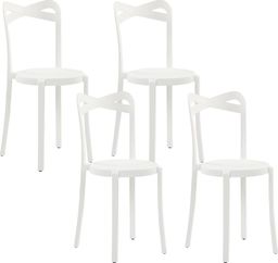  Shumee Zestaw 4 krzeseł do jadalni biały CAMOGLI