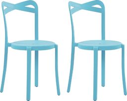  Shumee Zestaw 2 krzeseł do jadalni niebieski CAMOGLI