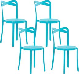  Shumee Zestaw 4 krzeseł do jadalni niebieski CAMOGLI