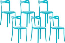  Shumee Zestaw 6 krzeseł do jadalni niebieski CAMOGLI