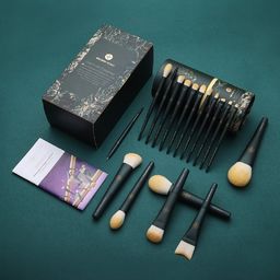 Eigshow Beauty Get It All Covered Zestaw 18 szt Pędzli Pro Makeup z Tubą