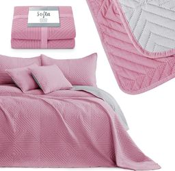  AmeliaHome BEDS/AH/SOFTA/PALEPINK+PEARLSILVER/200x220