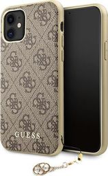  Guess Etui Guess GUHCN61GF4GBR Apple iPhone 11 brown/brązowy hard case 4G Charms Collection