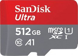 Karta SanDisk Ultra MicroSDXC 512 GB Class 10 UHS-I/U1 A1  (SDSQUNR-512G-GN6TA)