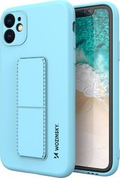  Wozinsky Wozinsky Kickstand Case elastyczne silikonowe etui z podstawką iPhone 12 Pro jasnoniebieski