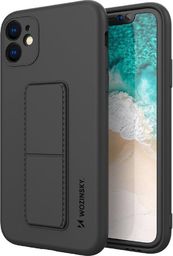  Wozinsky Wozinsky Kickstand Case elastyczne silikonowe etui z podstawką iPhone 12 czarny