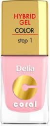  Delia Cosmetics Coral Hybrid Gel Emalia do paznokci nr 04 róż pastelowy 11ml