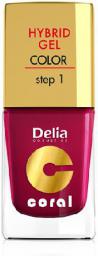  Delia Cosmetics Coral Hybrid Gel Emalia do paznokci nr 06 wiśniowy 11ml