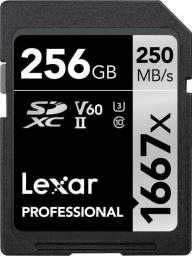 Karta Lexar Professional 1667x SDXC 256 GB Class 10 UHS-II/U3 V60 (LSD256CB1667)