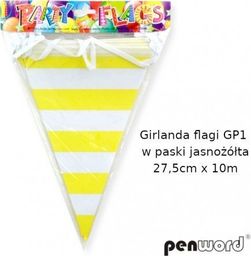  Penword GIRLANDA FLAGI GP1 W PASKI JASNOŻÓŁTA 27, 5cmx10m Penword