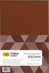  Happy Color Arkusze piankowe A4, 5 ark, brązowy, Happy Color Happy Color