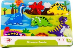  Tooky Toy TOOKY TOY Grube Puzzle Dinozaury Dopasuj Kształty