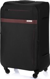  Solier Duża walizka miękka XL Solier STL1316 czarno-brązowa Nie dotyczy