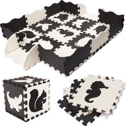  KIK Puzzle piankowe - Mata dla dzieci, 25el. czarno-białe (KX6270)