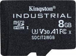 Karta Kingston Industrial MicroSDHC 8 GB Class 10 UHS-I/U3 A1 V30 (SDCIT2/8GB)