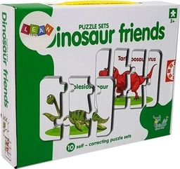  Lean Sport Puzzle Edukacyjne Przyjaciele Dinozaurów 10 elementów
