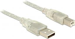 Kabel USB Delock USB-A - USB-B 5 m Przezroczysty (83896)