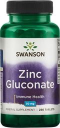  Swanson Swanson - Cynk (Glukonian), 30mg, 250 tabletek