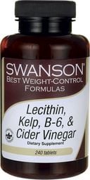  Swanson Swanson - Lecytyna, Kelp, B-6 i Ocet Jabłkowy, 240 tabletek