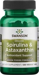  Swanson Swanson - Spirulina i Astaksantyna Organic, 120 vkaps