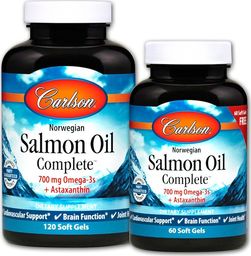  Carlson Labs Carlson Labs - Norwegian Salmon Oil Complete, 120 + 60 kapsułek miękkich