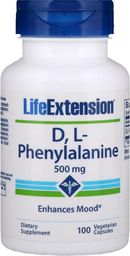  Life Extension Life Extension - D, L-Phenylalanine, 500mg, 100 kapsułek miękkich