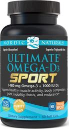  Nordic naturals Nordic Naturals - Ultimate Omega-D3 Sport, 60 kapsułek miękkich