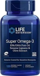 Life Extension Life Extension - Super Omega-3 EPA / DHA z Lignanami Sezamowymi i Ekstraktem z Oliwek, 120 kapsułek miękkich