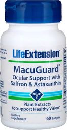 Life Extension Life Extension - Wsparcie Oczu MacuGuard z Szafranem i Astaksantyną, 60 kapsułek miękkich