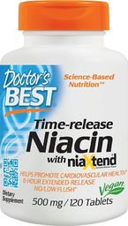  DOCTORS BEST Doctor's Best - Niacyna z niaXtend, 500mg, 120 tabletek
