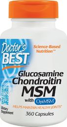 DOCTORS BEST Doctor's Best - Glukozamina, Chondroityna, MSM + OptiMSM, 360 kapsułek