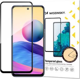  Wozinsky Wozinsky super wytrzymałe szkło hartowane Full Glue na cały ekran z ramką Case Friendly Xiaomi Redmi Note 10 5G / Poco M3 Pro czarny