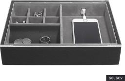  Selsey SELSEY Organizer na biżuterię Pebble Valet With Clear Acrylic czarny