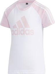  Adidas Koszulka dla dzieci adidas Lg St Bos Tee biało-różowa GP0430 140cm