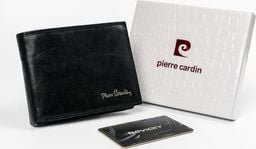  Pierre Cardin Poręczny, składany portfel męski ze skóry naturalnej, RFID Pierre Cardin Nie dotyczy