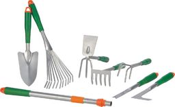  HI HI 8-częściowy zestaw narzędzi ogrodniczych, srebrny, metalowy