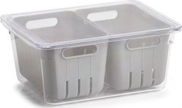  Zeller Pudełko do lodówki, plastik, szara, 22,5x17,5x10 cm