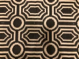 KMTP Mata czarna wzór Kółka dywan zewnętrzny wewnętrzny 90x180cm