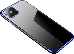  Hurtel Clear Color case żelowy pokrowiec etui z metaliczną ramką Samsung Galaxy S21+ 5G (S21 Plus 5G) niebieski