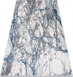  Dywany Łuszczów Dywan NOBLE nowoczesny 9962 68 Marmur, kamień - Strukturalny, dwa poziomy runa krem / niebieski, 180x270 cm
