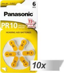  Panasonic Bateria do aparatów słuchowych PR10 6 szt.