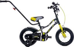 Sun Baby Rowerek dla chłopca 12 cali Tiger Bike z pchaczem czarno - żołto - szary
