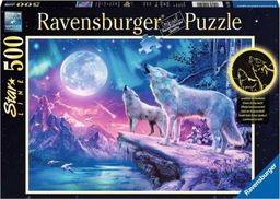  Ravensburger Puzzle 500 elementów Wilk w zorzy polarnej