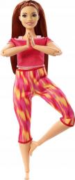 Lalka Barbie Mattel Made to Move - Kwiecista gimnastyczka, czerwony strój (FTG80/GXF07)