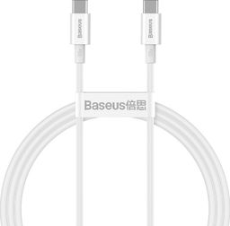 Kabel USB Baseus USB-C - USB-C 1 m Biały (BSU2849WHT)